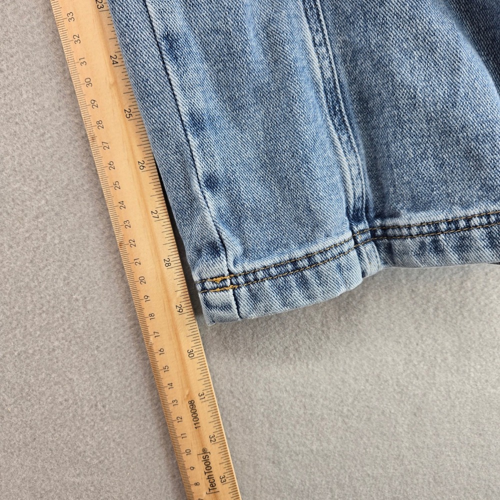 PacSun Puddle Zip Off Low Rise Denim Cargo Pants Medium Wash Jeans Womens Size M - Picture 11 of 13